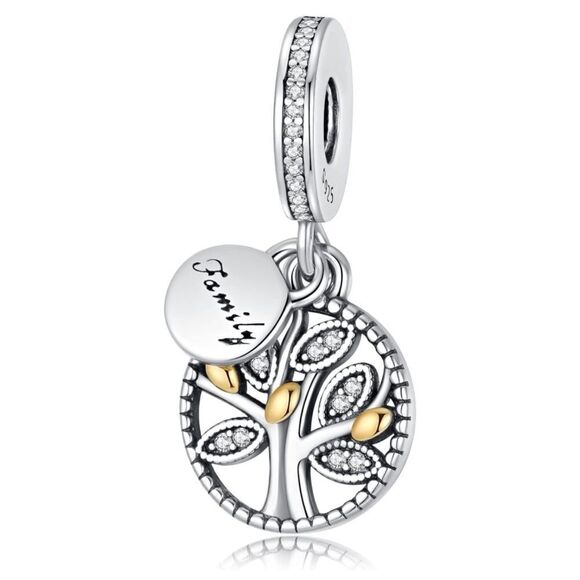Pandora Jewelry - 925 Sterling Silver Family Charm | Family Tree | Pandora Bracelet Fit
